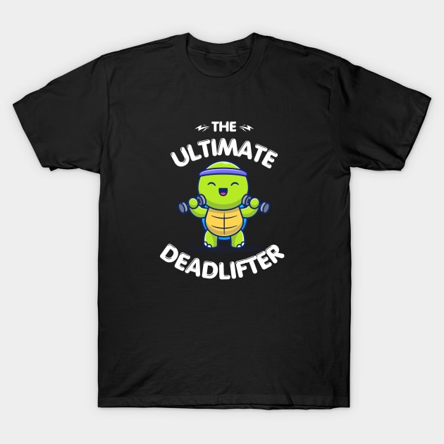 Funny Turtle in Gym T-Shirt by Fj Greetings